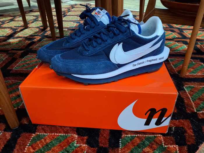 Nike LD Waffle SF Sacai Fragmented Blue Void shoes