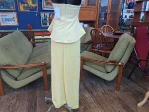 Emelia The Label peplum dress in yellow size S - 4