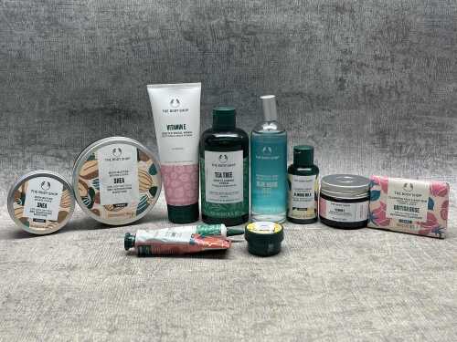 Group of The Body Shop products
