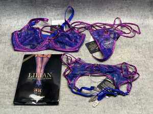 Honey Birdette Lilian lingerie set size M