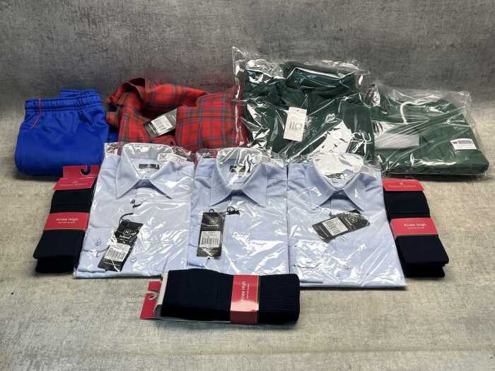Group of school clothing