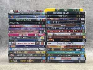 Group of DVDs