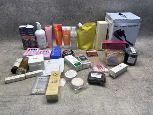Group of beauty items