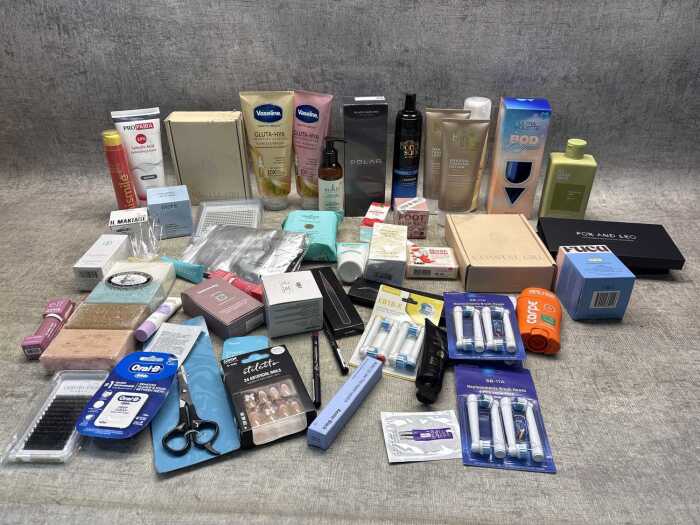 Group of beauty products