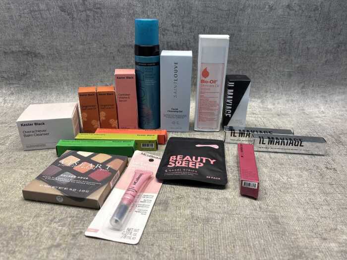 Group of beauty products