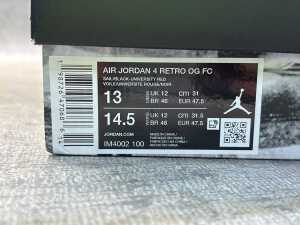 Nike Air Jordan 4 Retro OG FC size 13 US - 4