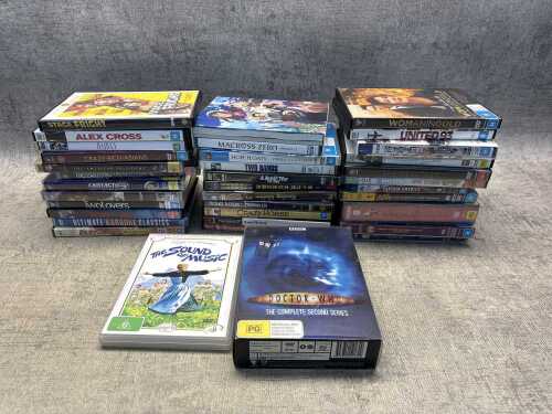Group of DVDs