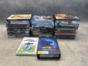 Group of DVDs