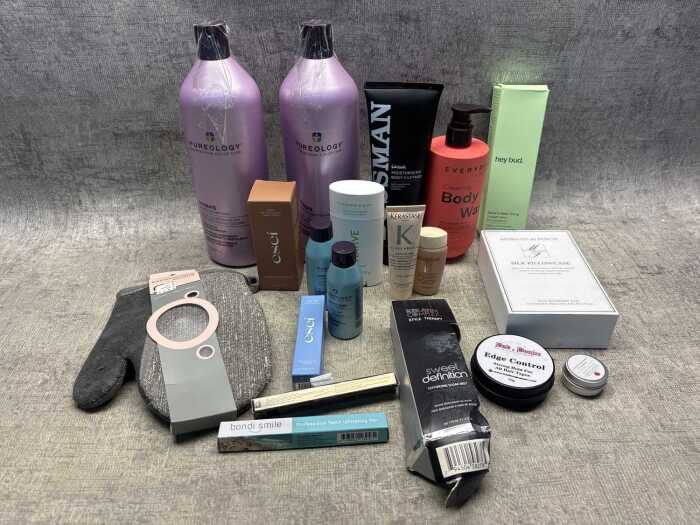 Group of beauty products