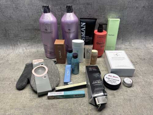Group of beauty products