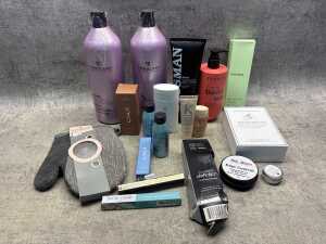 Group of beauty products