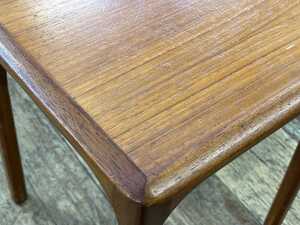 Australian mid-century teak nest of two tables - 3