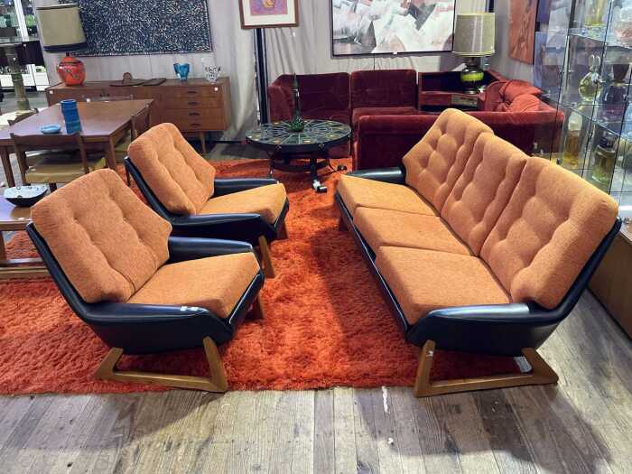 Danish Deluxe Nagila mid-century three piece lounge suite