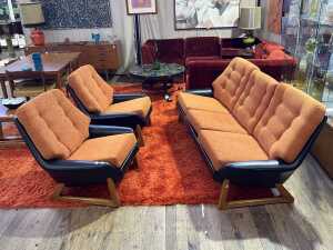 Danish Deluxe Nagila mid-century three piece lounge suite
