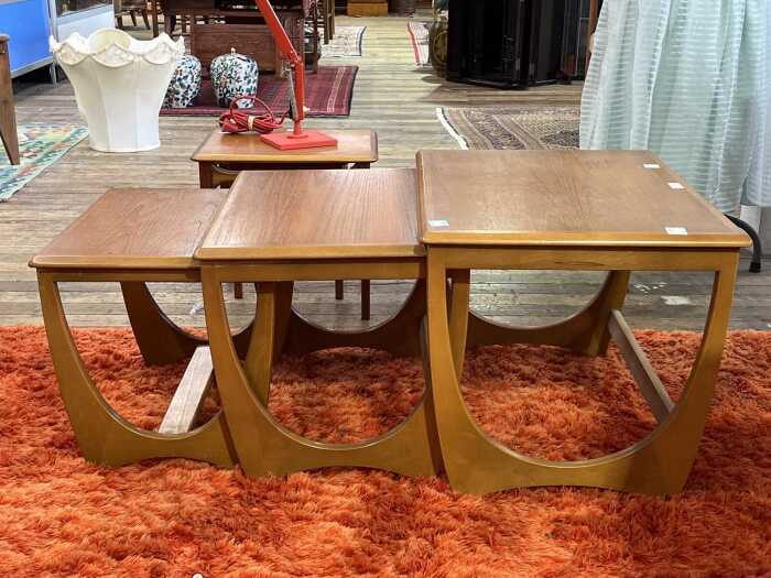 Kalmar mid-century teak nesting tables