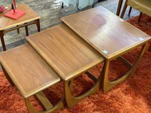 Kalmar mid-century teak nesting tables - 2