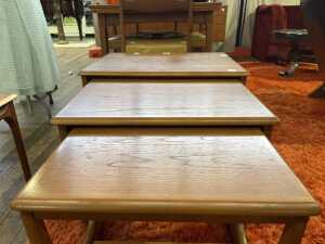 Kalmar mid-century teak nesting tables - 5