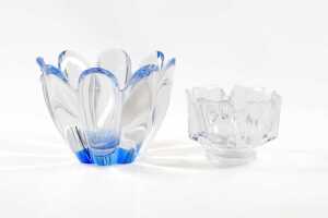 Two Orrefors crystal bowls