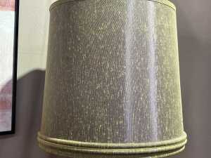 Mid-century ceramic table lamp with bronze and green glaze - 3
