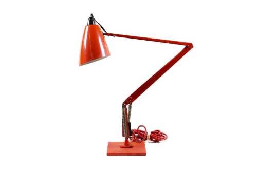 Vintage Planet 'Indus' red desk lamp
