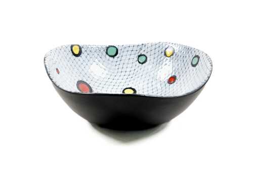 Mid-century Italian 'fishnet' style ceramic bowl