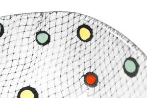 Mid-century Italian 'fishnet' style ceramic bowl - 3