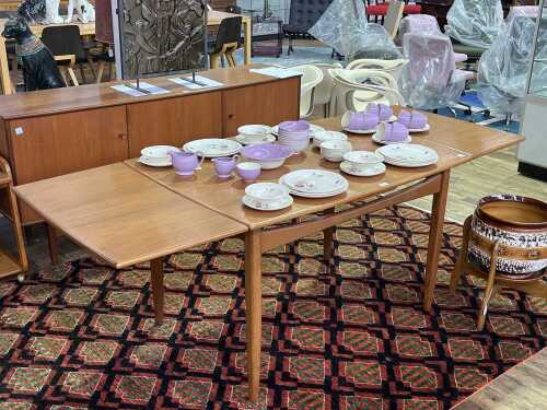 Scope Furniture mid-century teak extension dining table