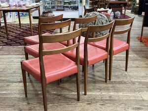 Set of six mid-century dining chairs - 3