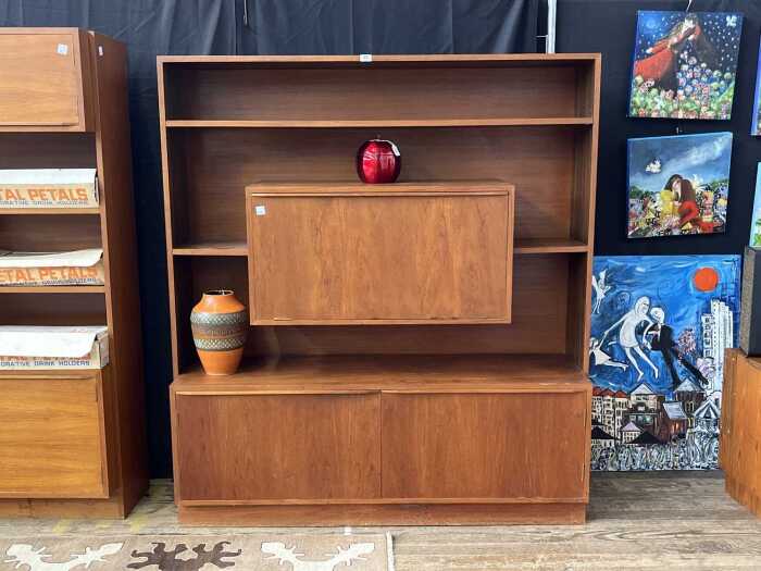 Mid-century teak wall unit