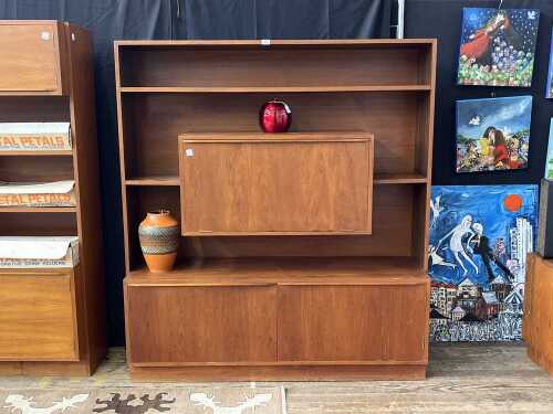 Mid-century teak wall unit