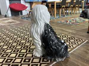 Italian glazed ceramic English Sheepdog figure - 2