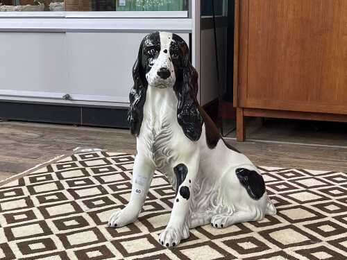 Italian glazed ceramic Cocker Spaniel dog figure