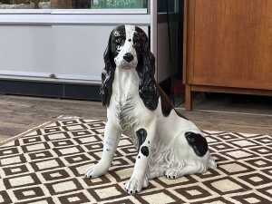 Italian glazed ceramic Cocker Spaniel dog figure