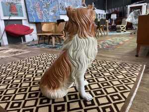 Italian glazed ceramic Collie dog figure - 2