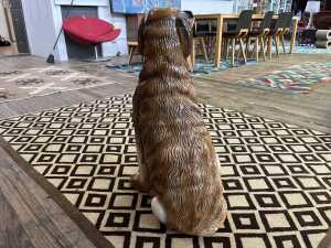 Glazed ceramic Saint Bernard dog figure - 2