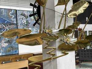 Bijan Bahar (1936-2013), (Lotus pond) 1987, brass and aluminium wall sculpture - 2