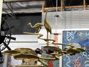 Bijan Bahar (1936-2013), (Lotus pond) 1987, brass and aluminium wall sculpture - 3