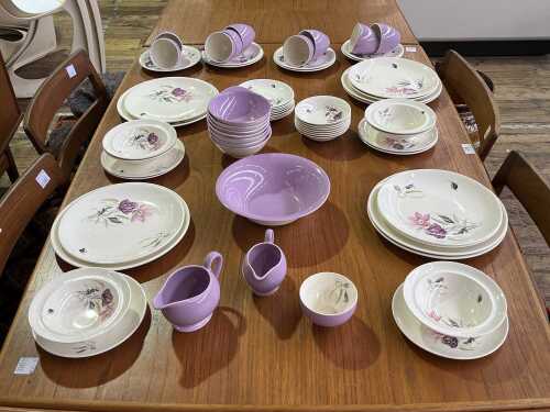 Myott 'Rosamunde' mid-century dinner setting for six