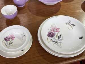 Myott 'Rosamunde' mid-century dinner setting for six - 3