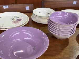 Myott 'Rosamunde' mid-century dinner setting for six - 4