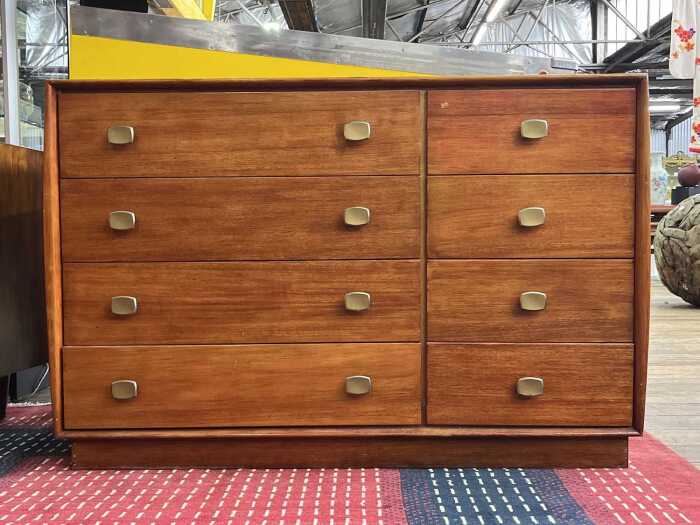 Alrob mid-century blackwood chest of eight drawers