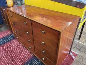Alrob mid-century blackwood chest of eight drawers - 2