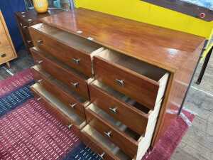 Alrob mid-century blackwood chest of eight drawers - 3