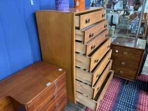 Alrob mid-century tallboy chest of seven drawers - 3