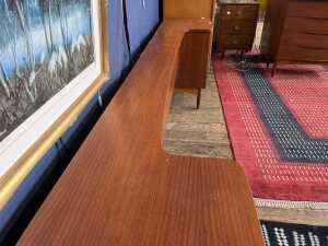 Mid-century teak combined bedhead and bedsides - 3