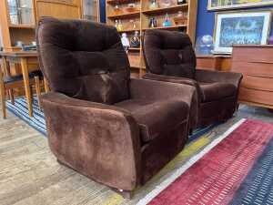 Pair of Fler armchairs, 1970s - 2