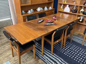 Chiswell mid-century teak seven piece dining suite - 4
