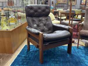 Danish Deluxe mid-century recliner armchair