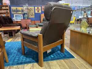Danish Deluxe mid-century recliner armchair - 2