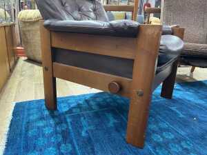 Danish Deluxe mid-century recliner armchair - 4